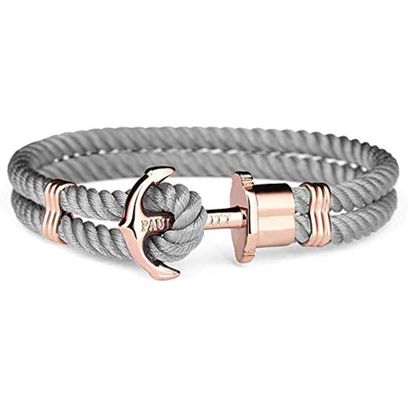 Paul Hewitt Phrep Nylon Rose Gold / Grey Bracelet - S