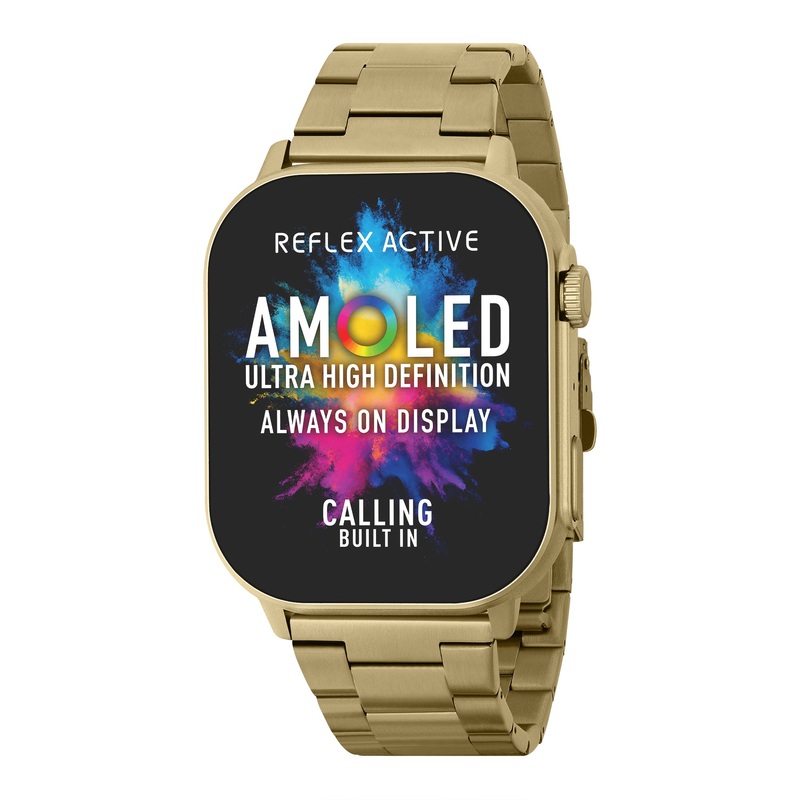 Reflex Active Series 29 Titanium Case & Gold Link Strap AMOLED RA29-4084