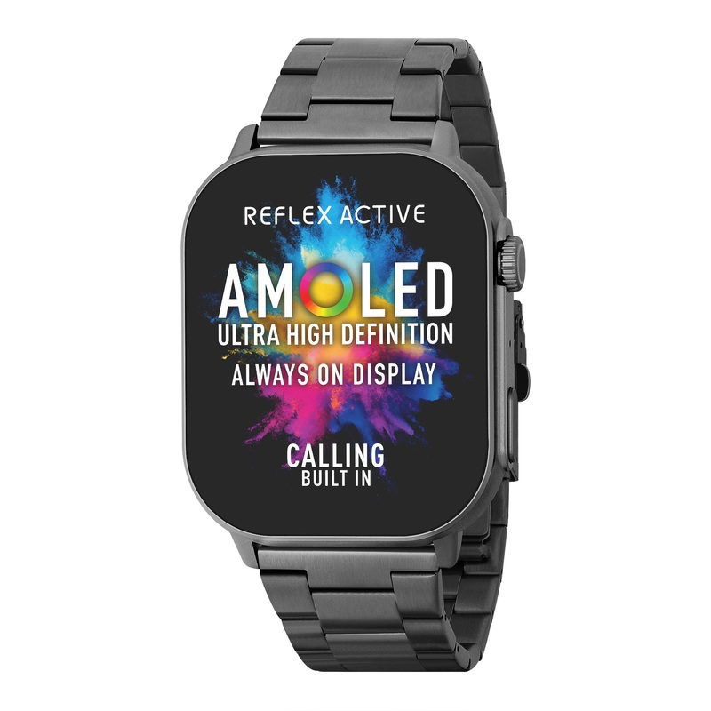 Reflex Active Series 29 Titanium Case & Grey Link Strap AMOLED RA29-4082