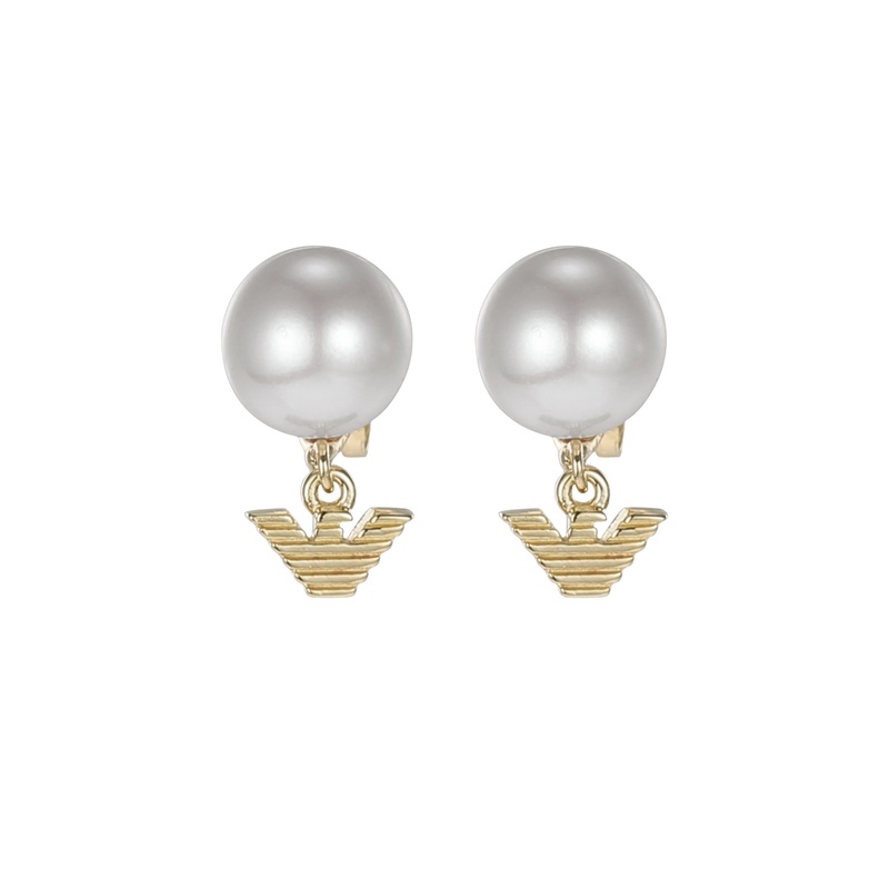 Armani Timeless Elegance Gold Earrings with Pearls EG3583710