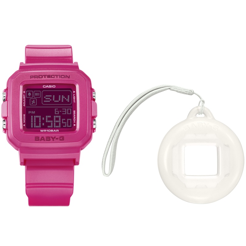 Baby-G Digital Holder Set Pink Resin Band Watch BGD10K-4D