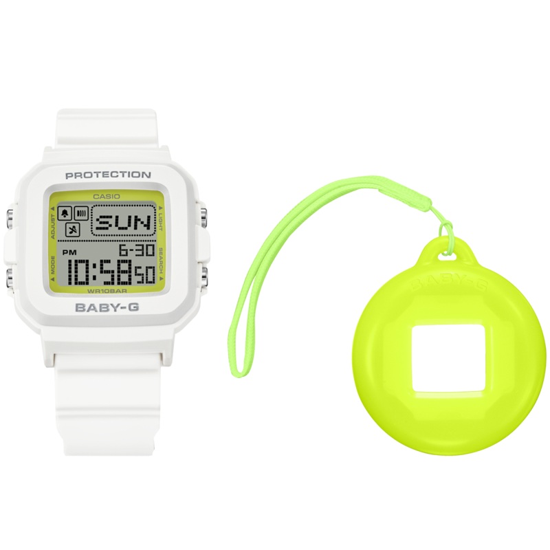 Baby-G Digital Holder Set White Resin Band Watch BGD10K-7D