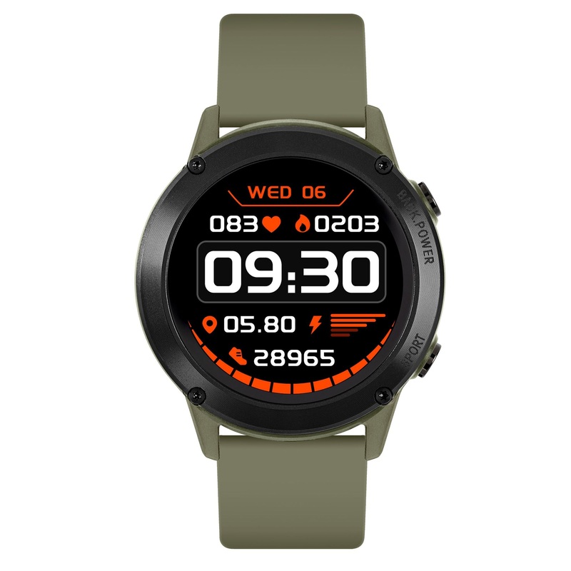 Reflex Active Series 18 Khaki Silicone Strap GPS Smart Watch