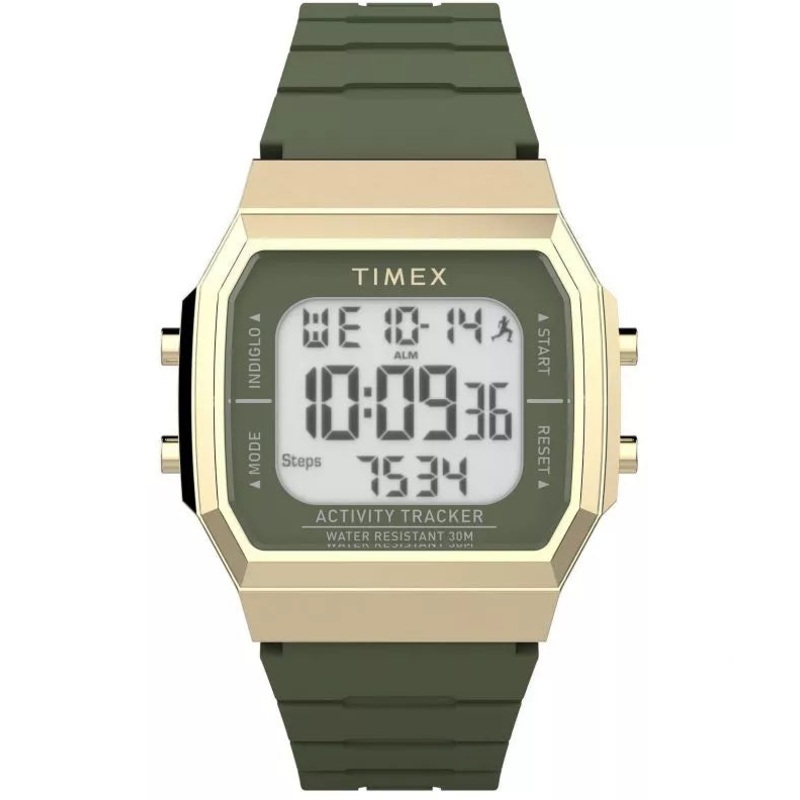Timex Activity Tracker & Step Tracker 40mm Gold and Green Watch TW5M60800
