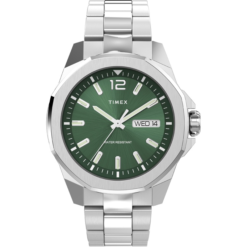 Timex Essex 44mm Stainless Steel Green Dial Watch TW2W13900