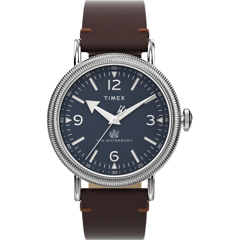 Timex Waterbury 40mm Leather Blue Dial Watch TW2W20400