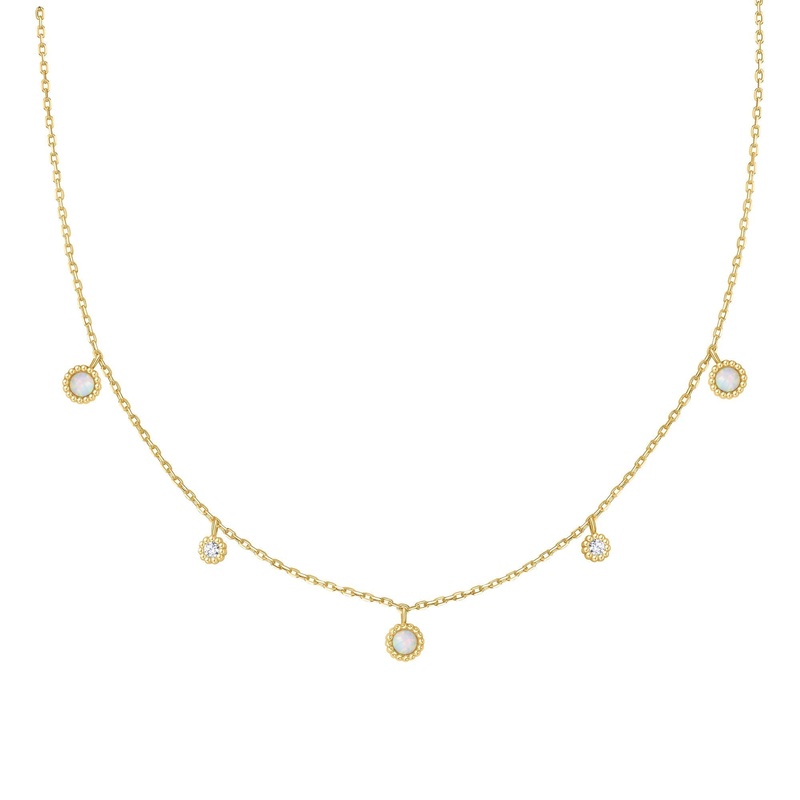 Ania Haie Gold Kyoto Opal Station Necklace