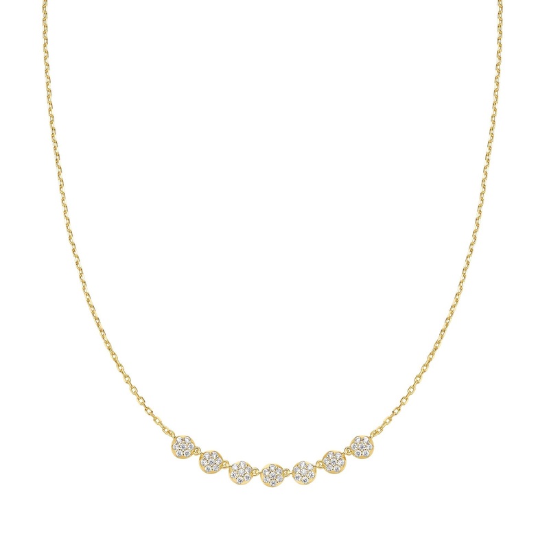 Ania Haie Gold Pave Multi Beaded Chain Necklace