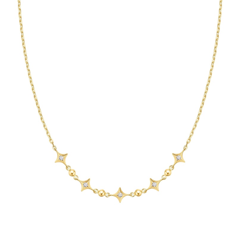 Ania Haie Gold Sparkling Star Station Necklace