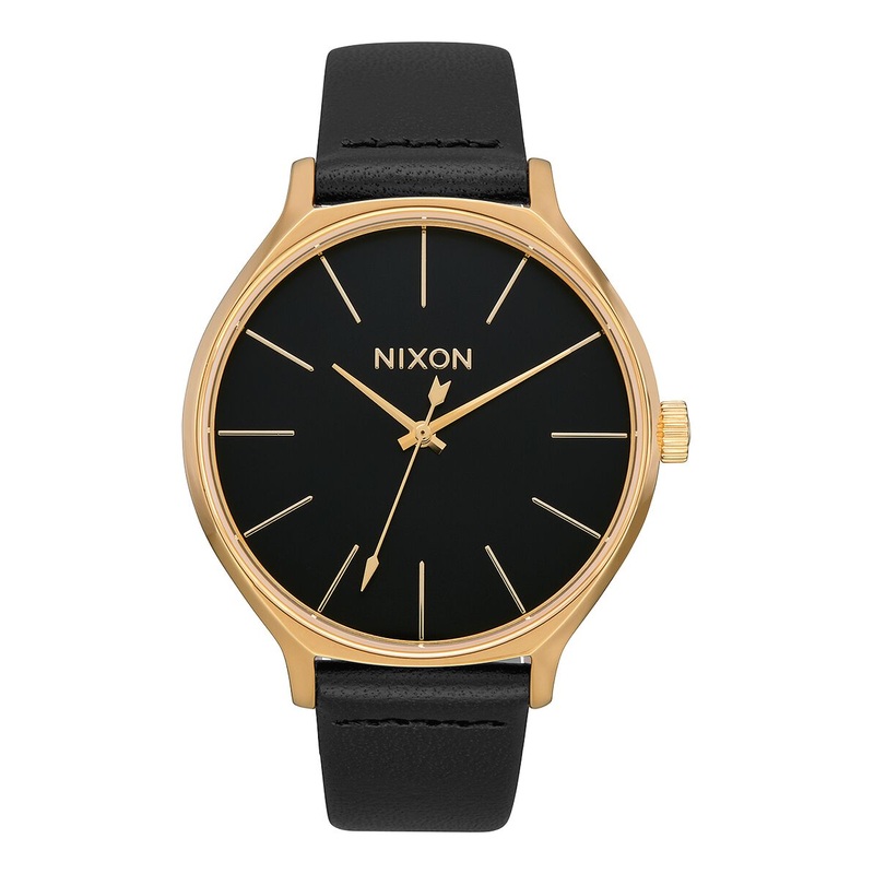 Nixon Clique Leather Watch Gold Women's Watch A1250-513-00