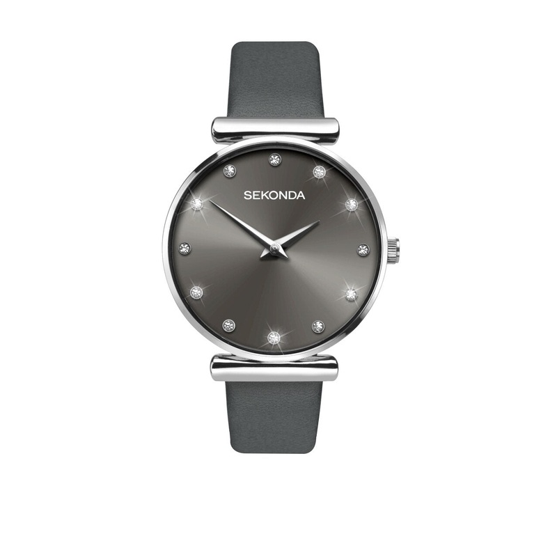 Sekonda Gun Dial Dark Grey Strap Womens Watch