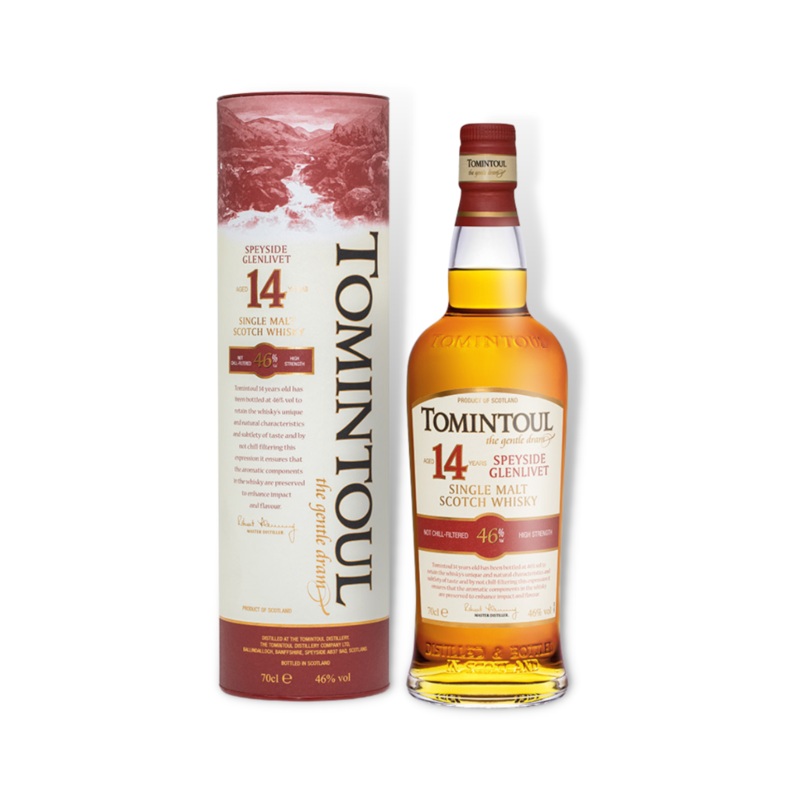 Tomintoul 14 Year Old Single Malt Scotch Whisky 700ml (ABV 46%)