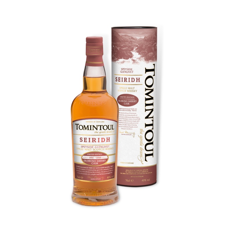 Tomintoul Seiridh Oloroso Sherry Cask Single Malt Scotch Whisky 700ml (ABV 40%)
