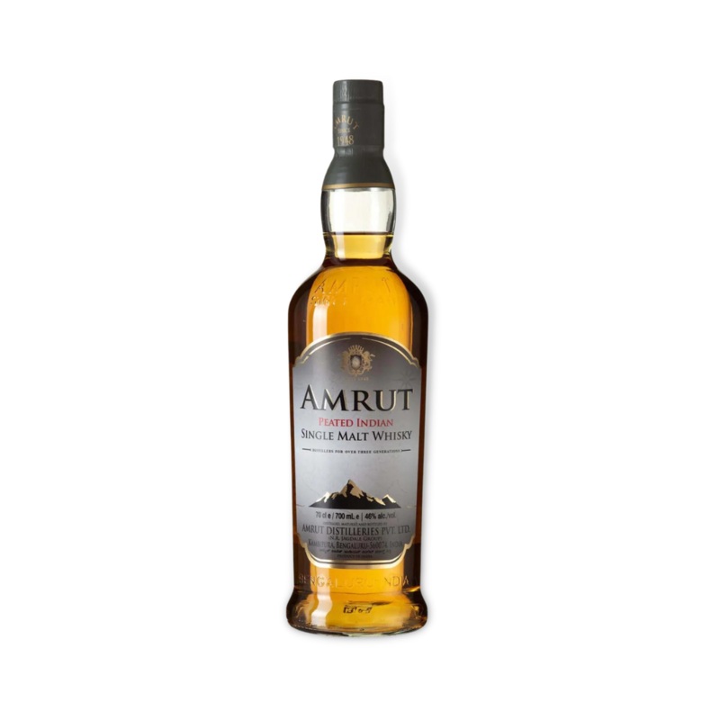 Amrut Peated Indian Single Malt Whisky 700ml (ABV 46%)