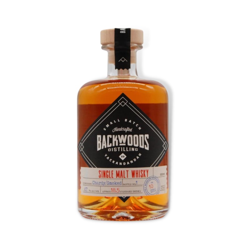 Backwoods Distilling Co Batch#10 Ex Chardonnay Cask Smoked Single Malt Whisky 500ml (ABV 47%)