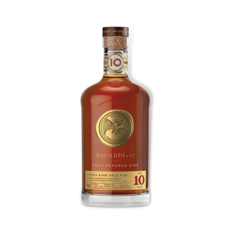Bacardi 10 Year Old Gran Reserva Diez Gold Rum 1ltr (ABV 40%)