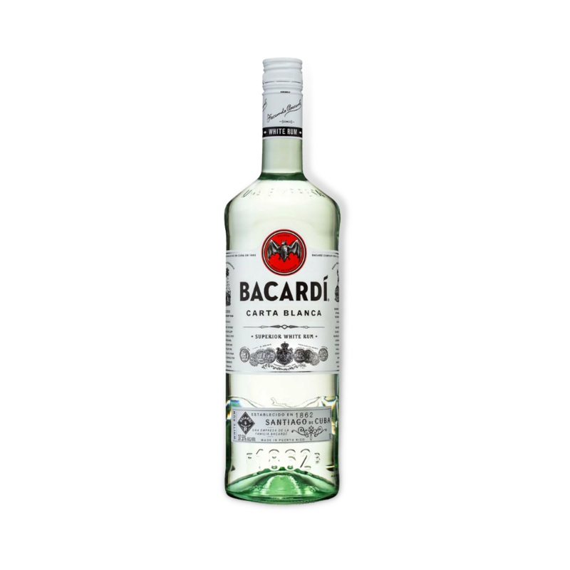 Bacardi Carta Blanca Rum 1ltr / 700ml / 375ml (ABV 37.5%)