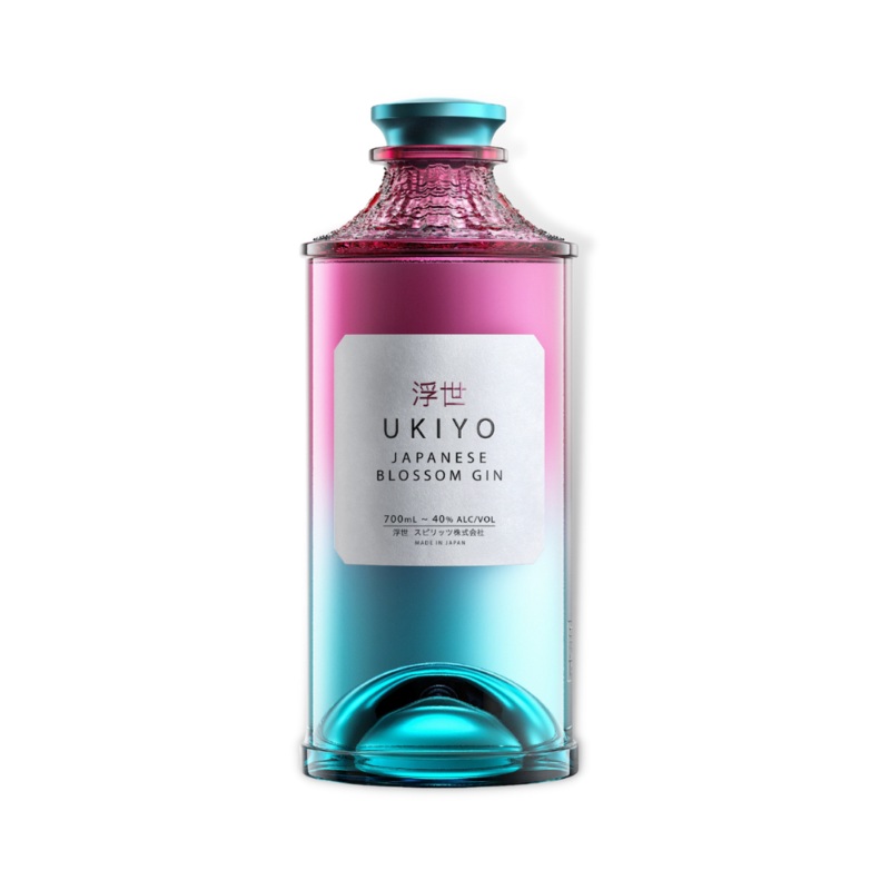 Ukiyo Japanese Blossom Gin 700ml (ABV 40%)