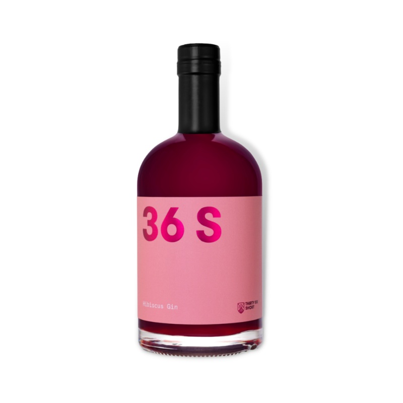 36 Short Hibiscus Gin 500ml (ABV 38%)