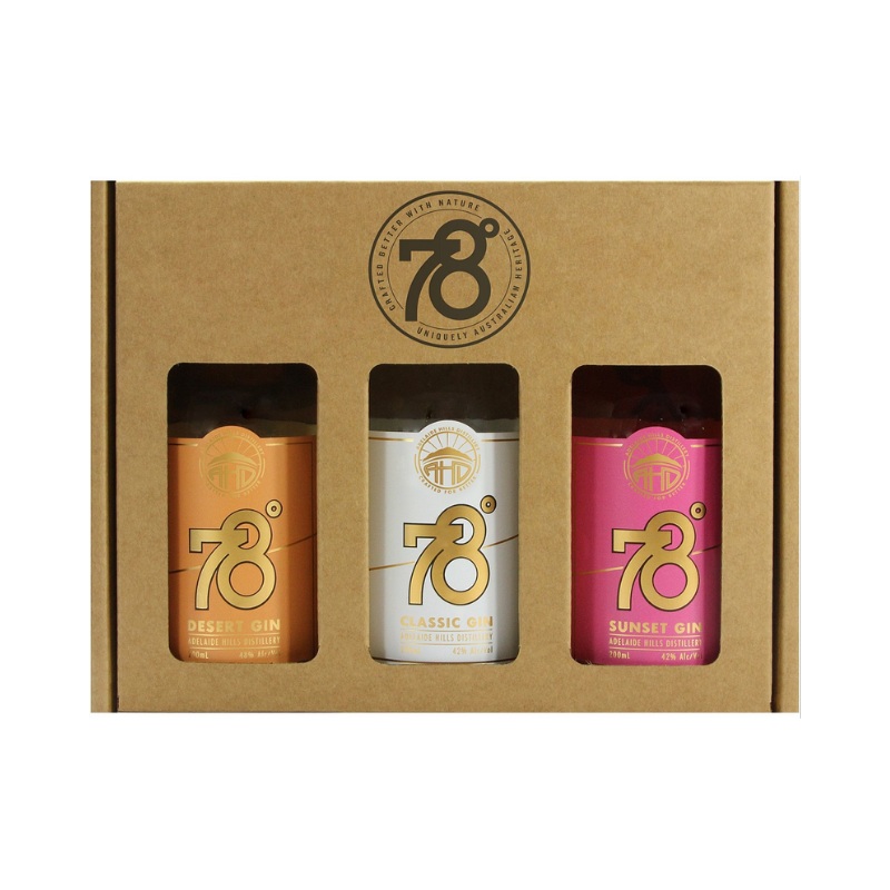 78 Degrees Gin Gift Pack 3 x 200ml (ABV 46%)