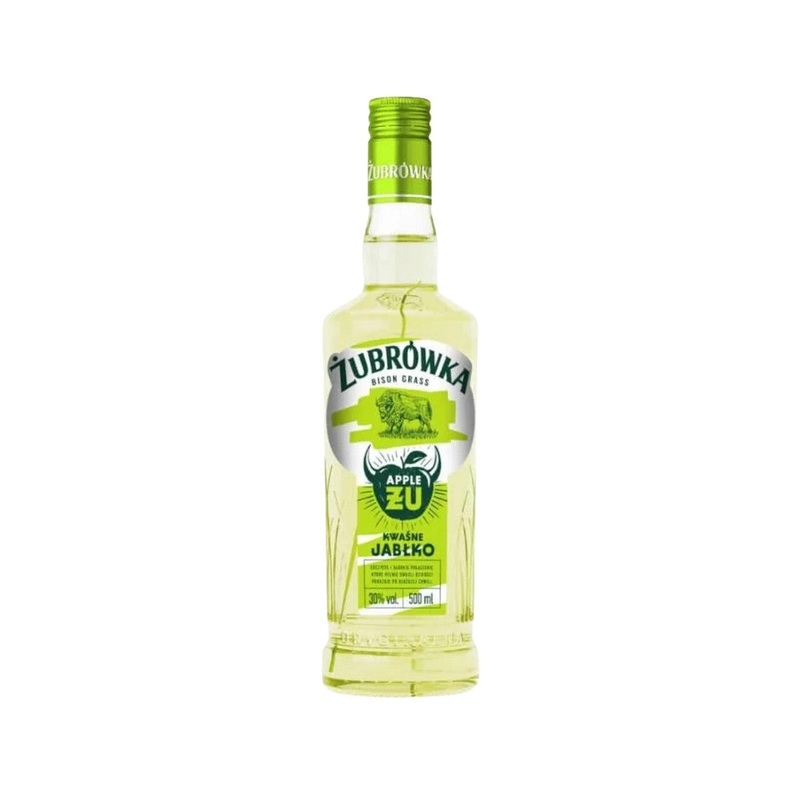 Zubrowka Sour Apple Vodka Liqueur 500ml (ABV 30%)