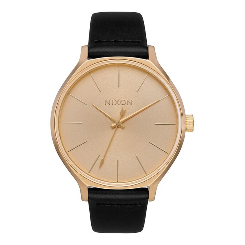 Nixon Clique Leather Watch Gold Women's Watch A1250-510-00
