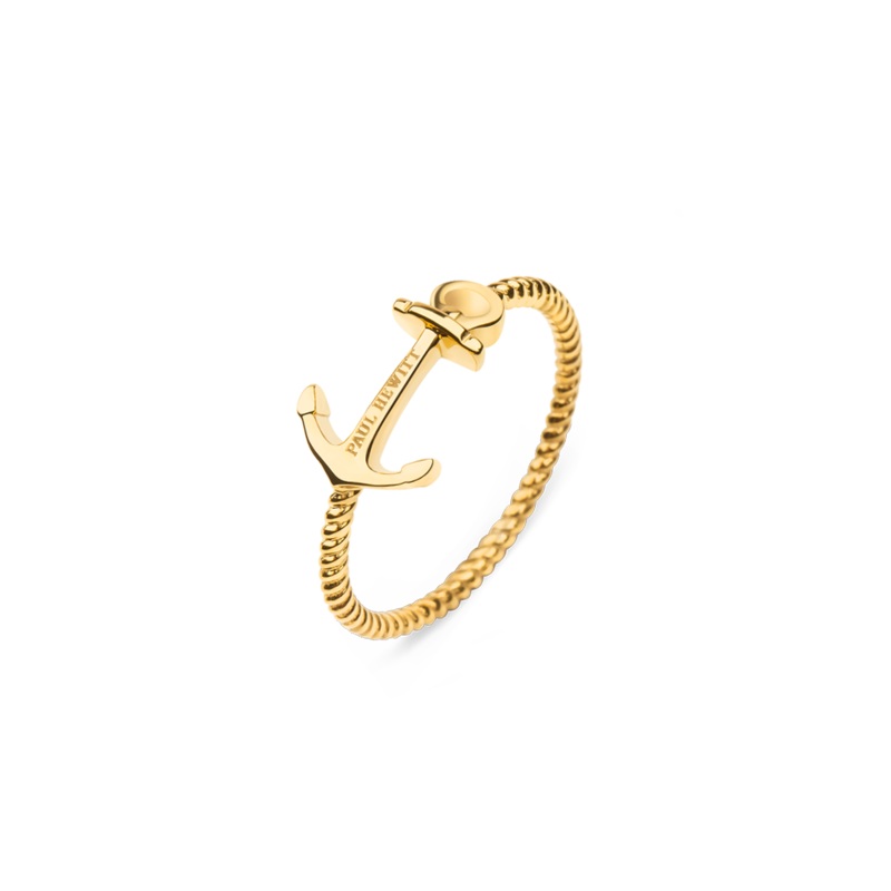 Paul Hewitt Anchor Rope Gold Ring - 52