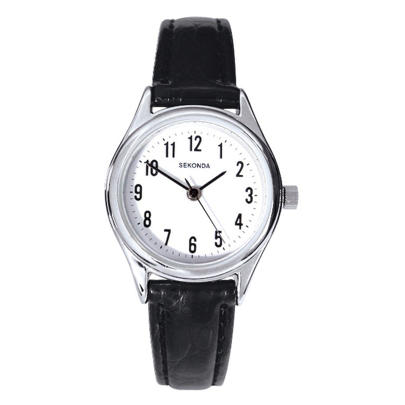 Sekonda White Dial Leather Strap Ladies Watch SK4491