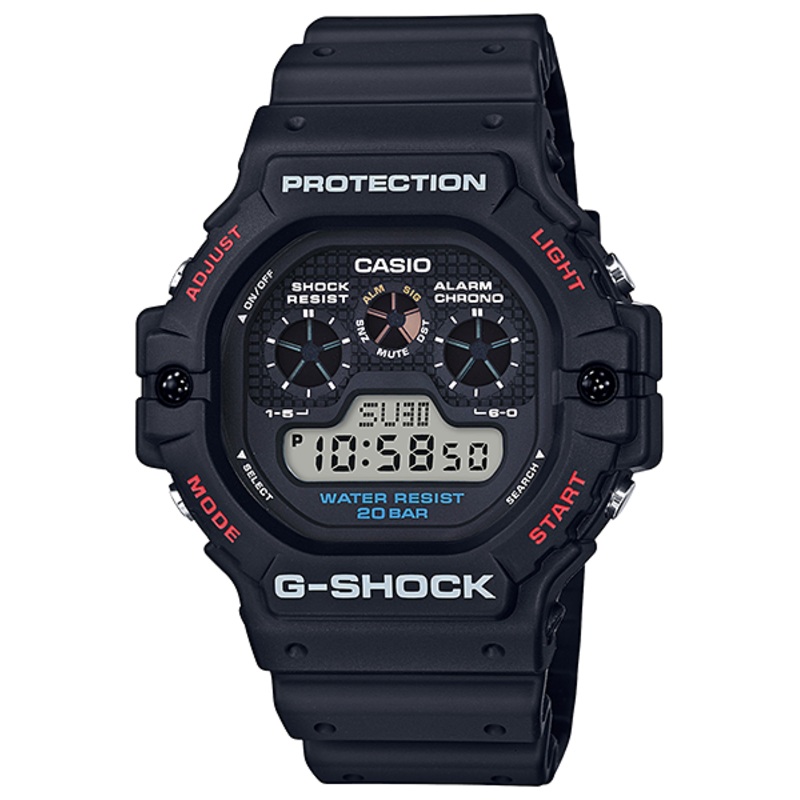G Shock Digital 5900 Style Black Resin Band Watch DW5900-1D