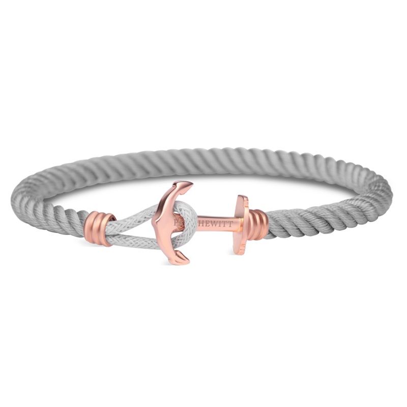 Paul Hewitt Phrep Lite Nylon Rose Gold / Grey Bracelet - L