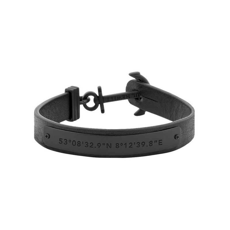 Paul Hewitt Signum Male Coordinates Black / Black Bracelet - L