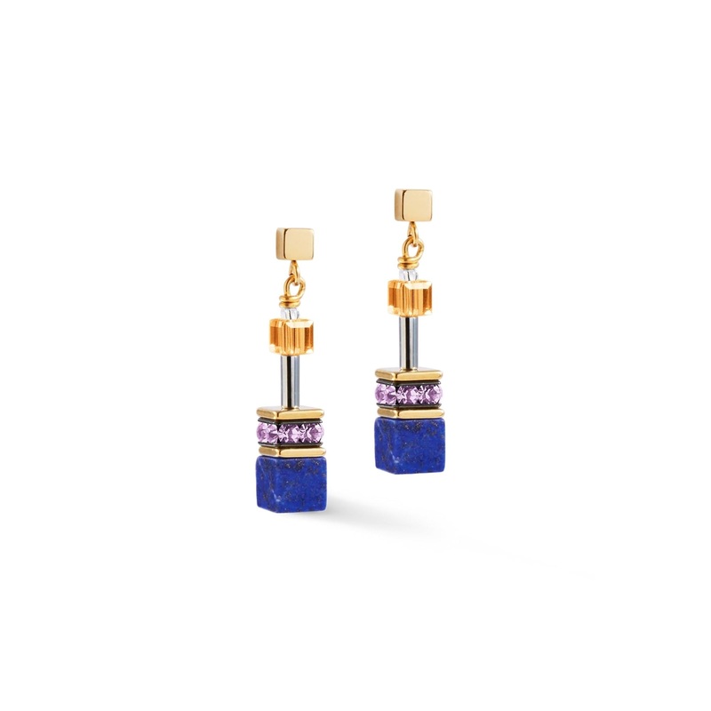 Coeur de Lion GeoCUBE Iconic Precious Drop Earrings Multicolour