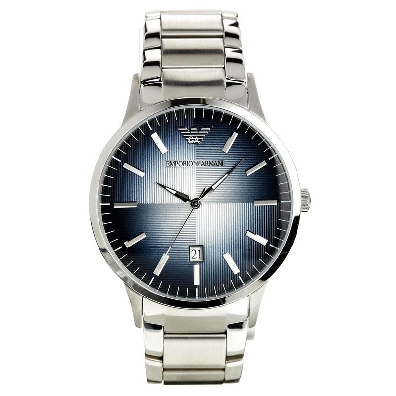 Emporio Armani Renato Blue Dial Steel Mens Watch AR2472