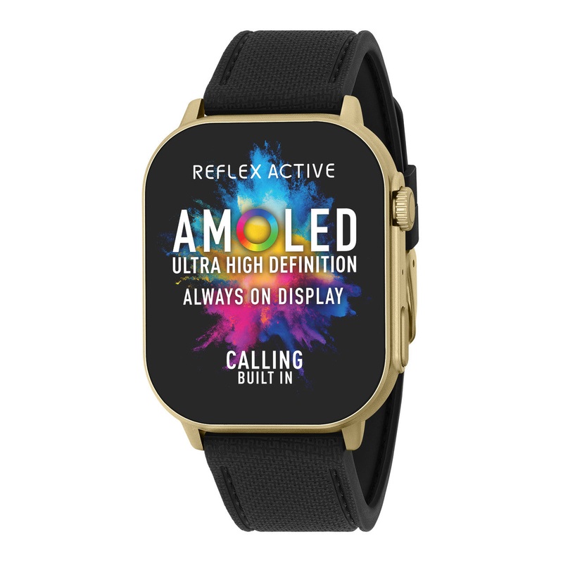 Reflex Active Series 29 Amoled XL Gold Case & Black Silicon Strap Watch RA29-2184