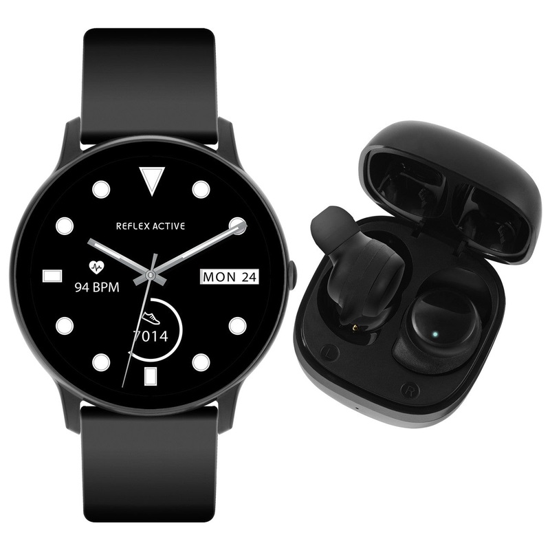 Reflex Active SERIES 36 Black Smart Watch + Earbud Set RA36-2198-TWS