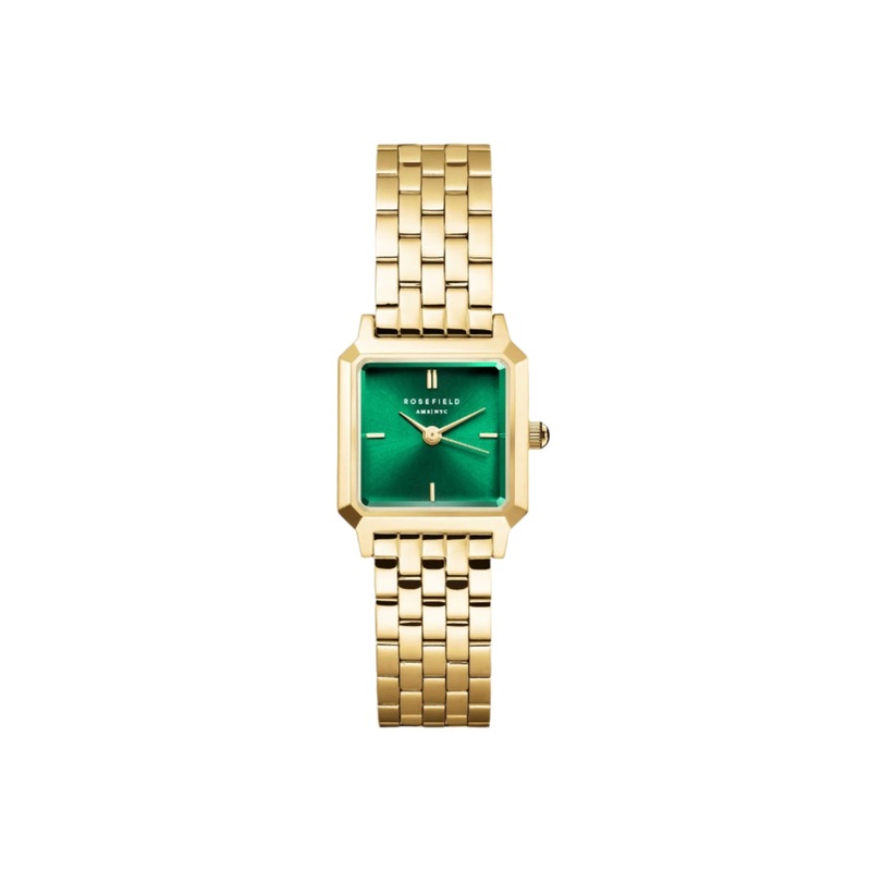 Rosefield Boxelle Green Dial Stainless Steel Watch BEGSG-B05
