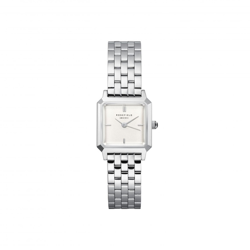 Rosefield Boxelle White Dial Stainless Steel Watch BWSSS-B02