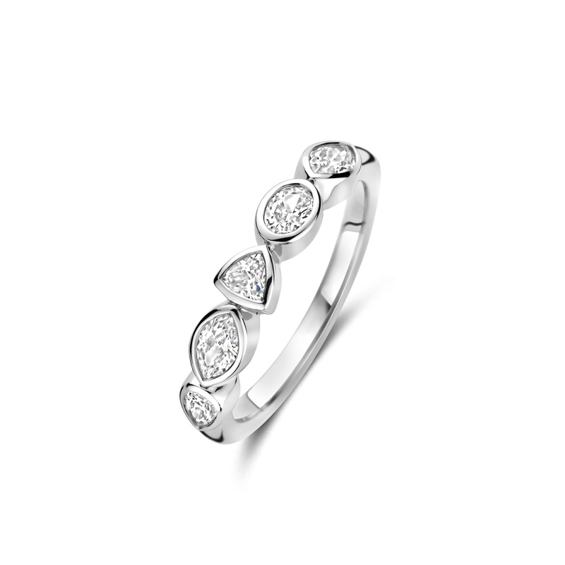 Ti Sento Cubic Zirconia Multi Shape Ring 12362ZI (54)