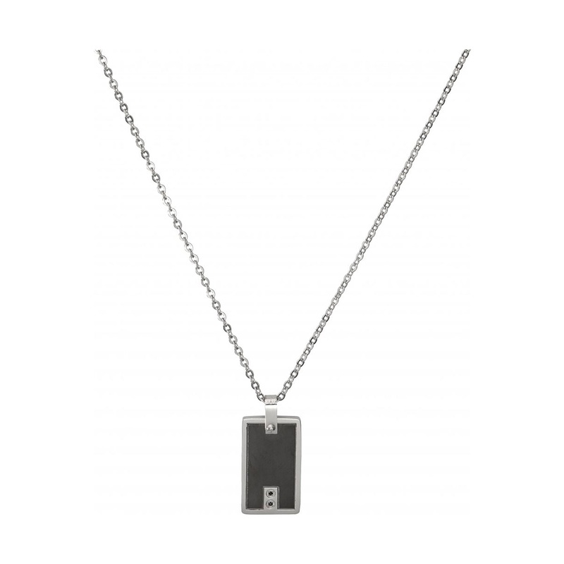 Unique Black IP Plated Stainless Steel Necklace