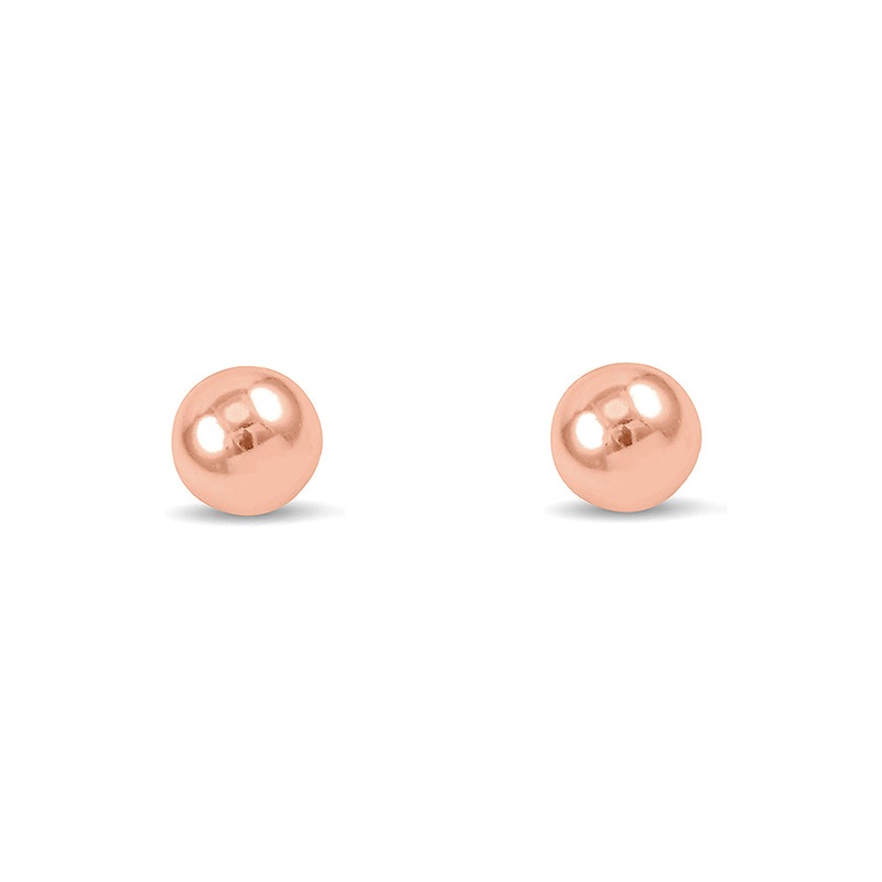 4mm 9ct Rose Gold Ball Stud Earrings