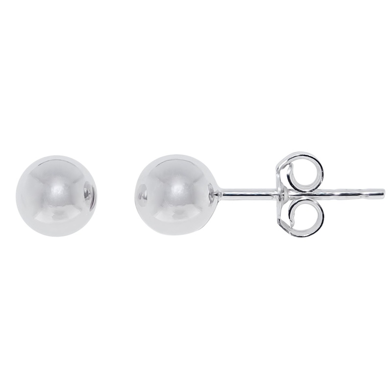 9ct White Gold 5mm Ball Studs