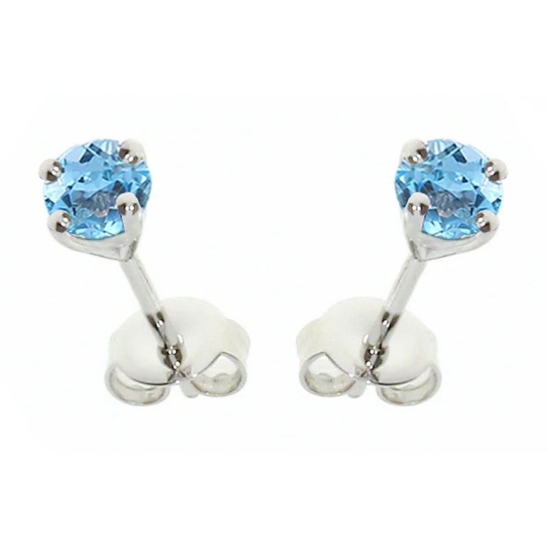 Amore Purity Blue Topaz Stud Earrings