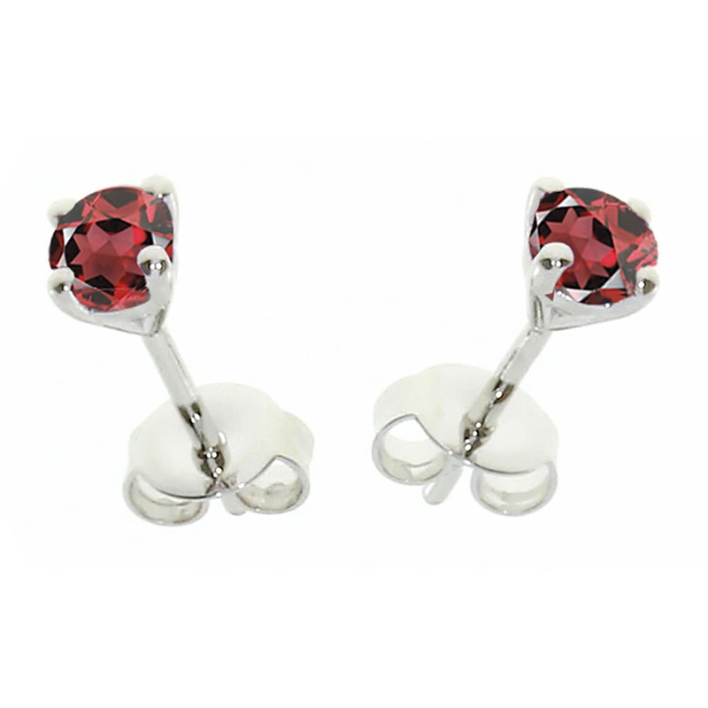 Amore Purity Garnet Stud Earrings