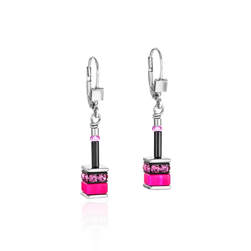 Coeur De Lion GeoCUBE Multicoloured Classic Polaris & Rhinestone Earrings