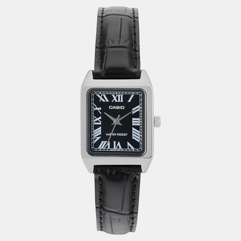 Enticer Ladies Women Quartz Black Dial Analog Leather Watch LTP-V007L-1BUDF A2286