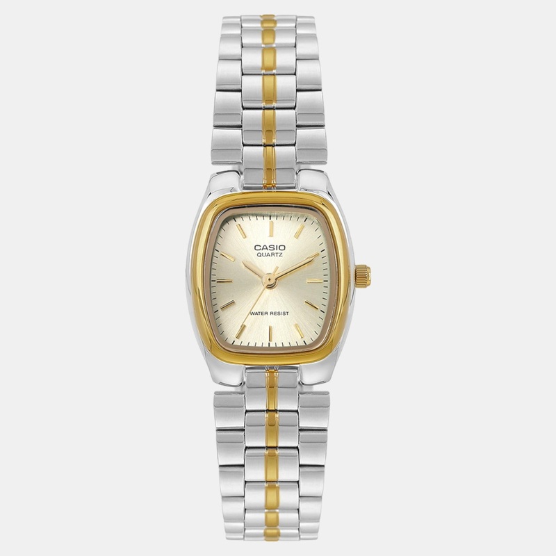 Enticer Ladies Women Quartz Gold Dial Analog Stainless Steel Watch LTP-1169G-9ARDF A2272