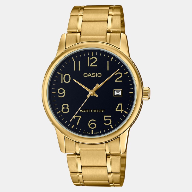 Enticer Men Quartz Black Dial Analog Stainless Steel Watch MTP-V002G-1BUDF A2311