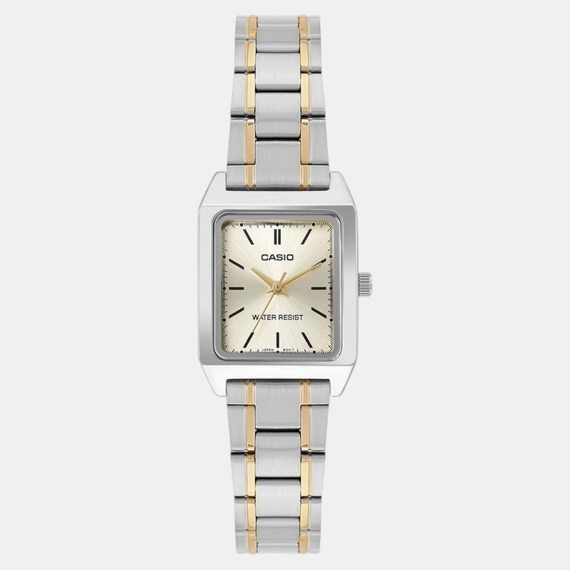 Enticer Women Quartz Gold Dial Analog Stainless Steel Watch LTP-V007SG-9EUDF A2294
