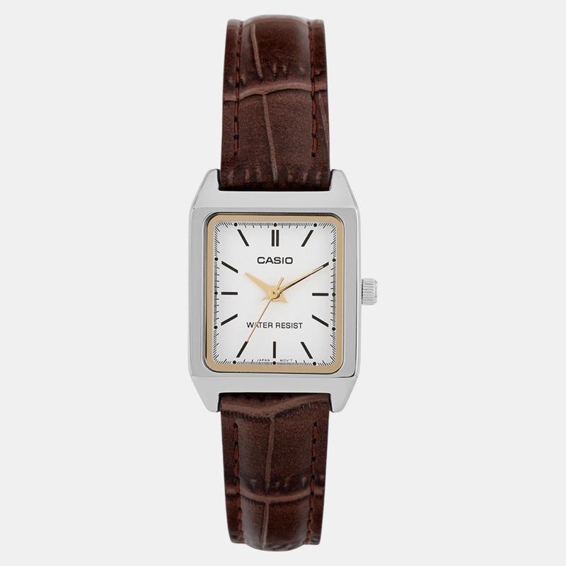 Enticer Women Quartz White Dial Analog Leather Watch LTP-V007L-7E2UDF A2290