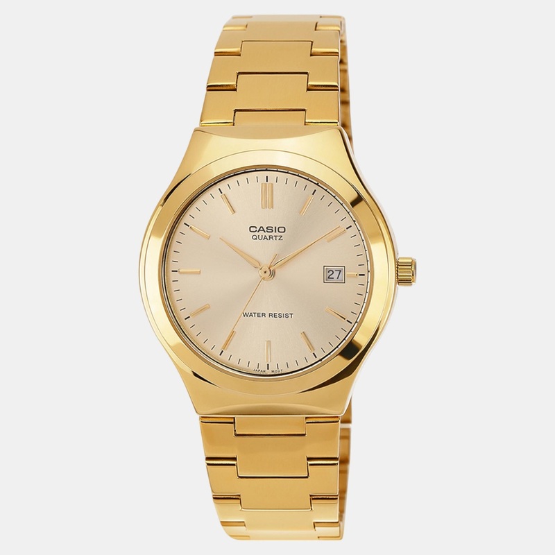 Men Gold Dial Analog Stainless Steel Watch A2299